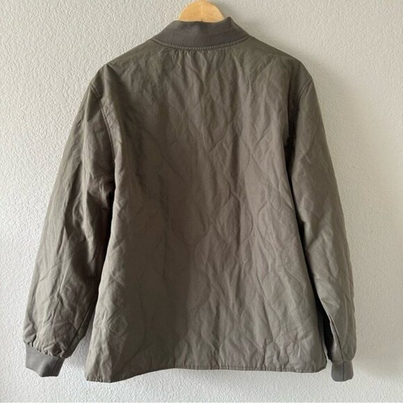 Ocean + Coast Olive Quilted Bomber Jacket – Men’s Size Large - Picture 4 of 10